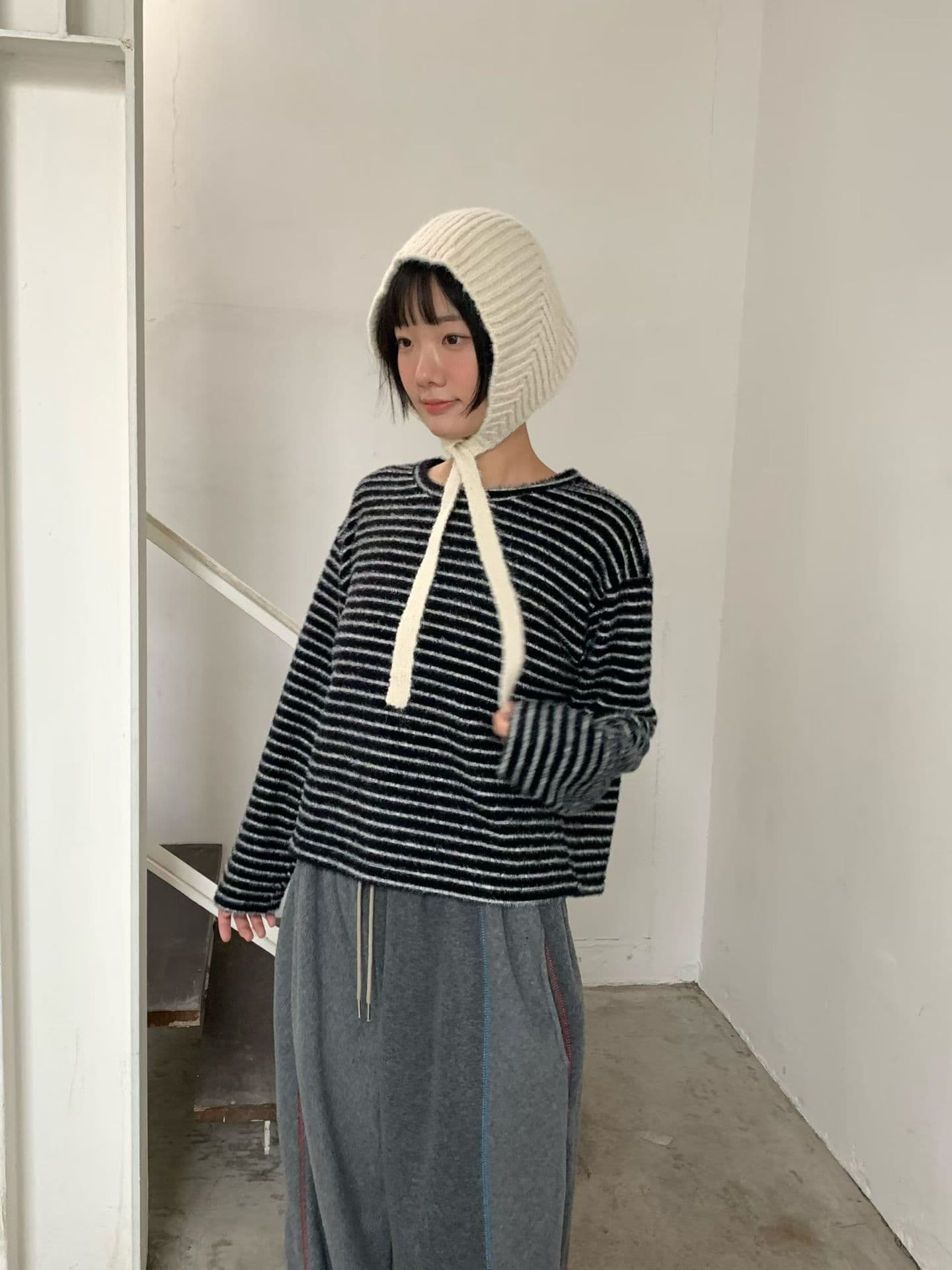 [VENTI] Hairy Striped T-Shirt 9