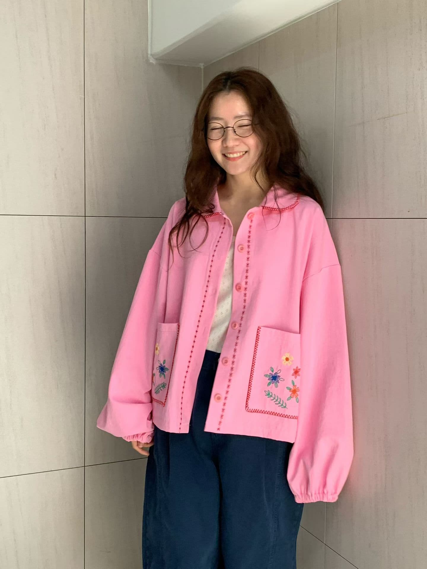 [VENTI] Cookie Smock Floral Jacket 4