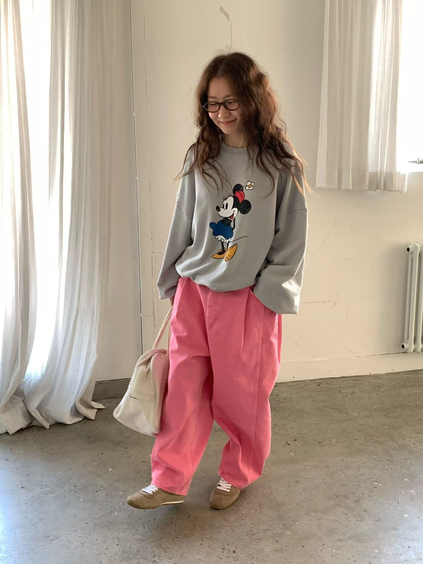 (Official Licensed Disney) [VENTI] Flowerpot Mini Sweatshirt 7