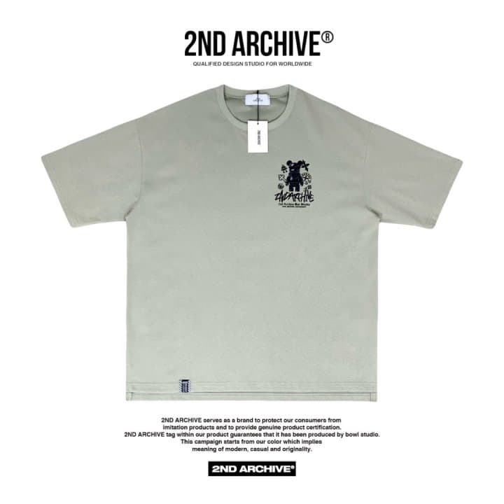 [2ND ARCHIVE] Black Cross Bear Short Sleeve T-Shirt 3