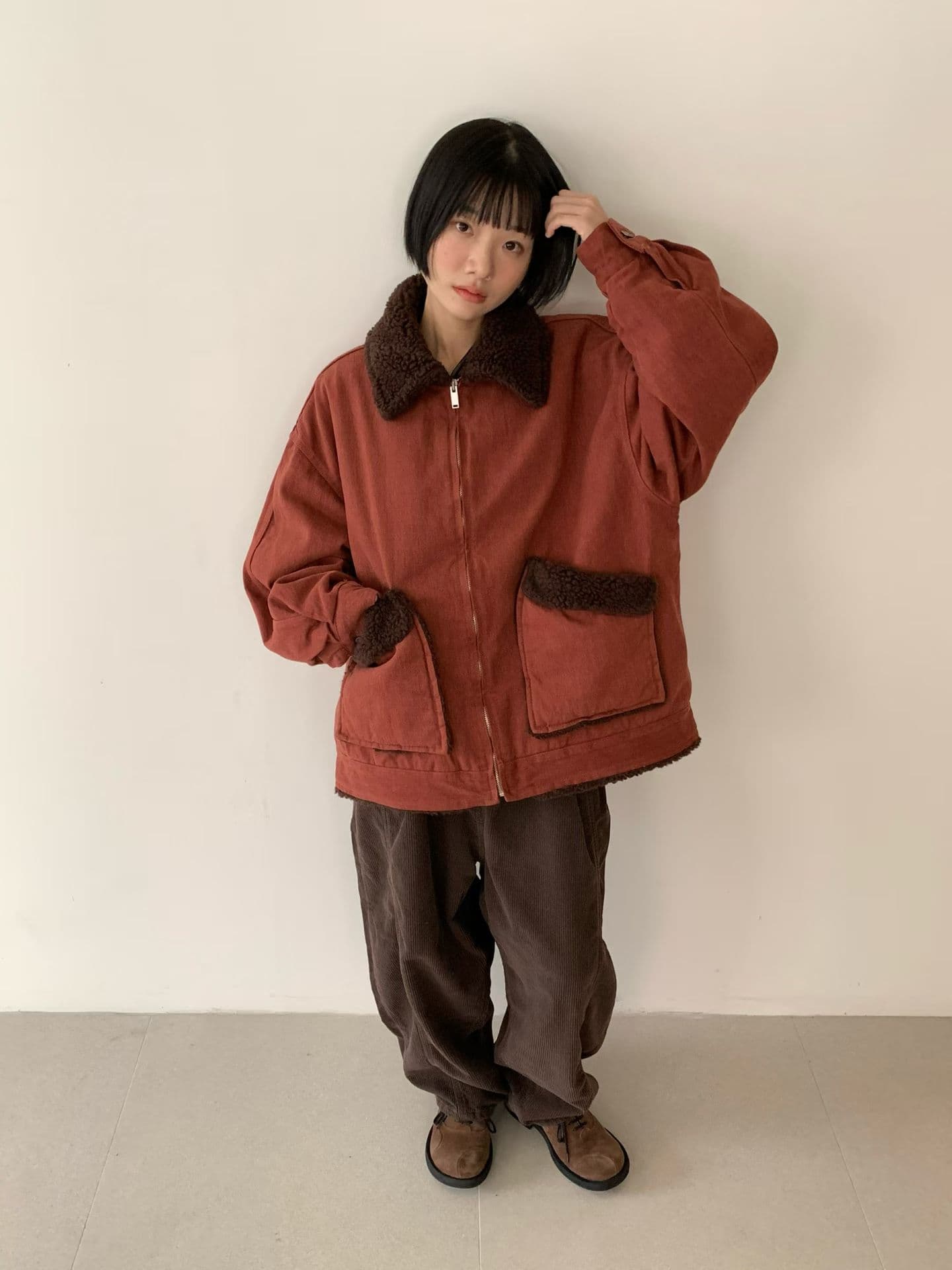 [VENTI] Pigment Fleece Denim Jumper 6