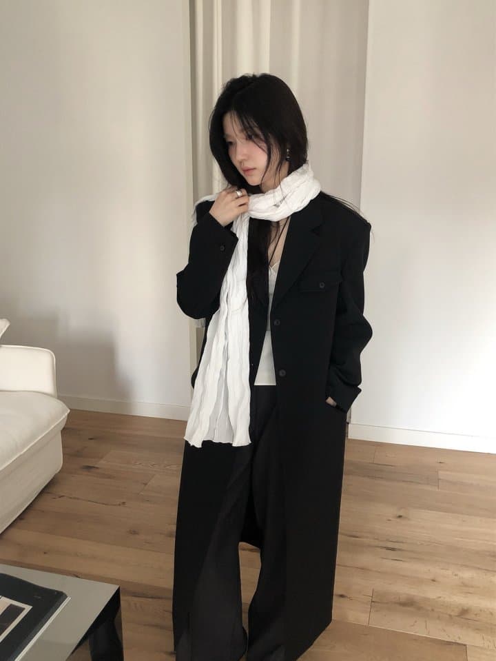[LE BUTTER] Noir Long Coat 5