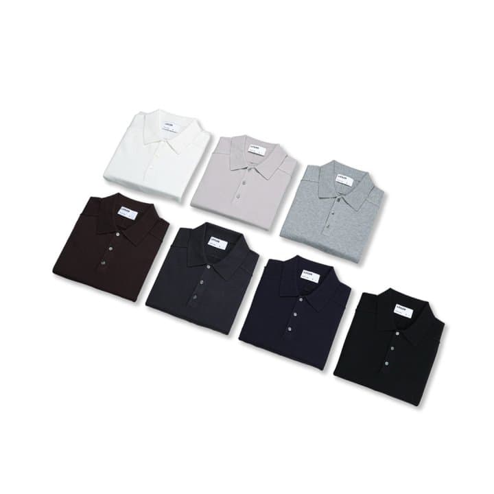 [LOGAN] Logan Panelled Buttoned Collared Knit 10