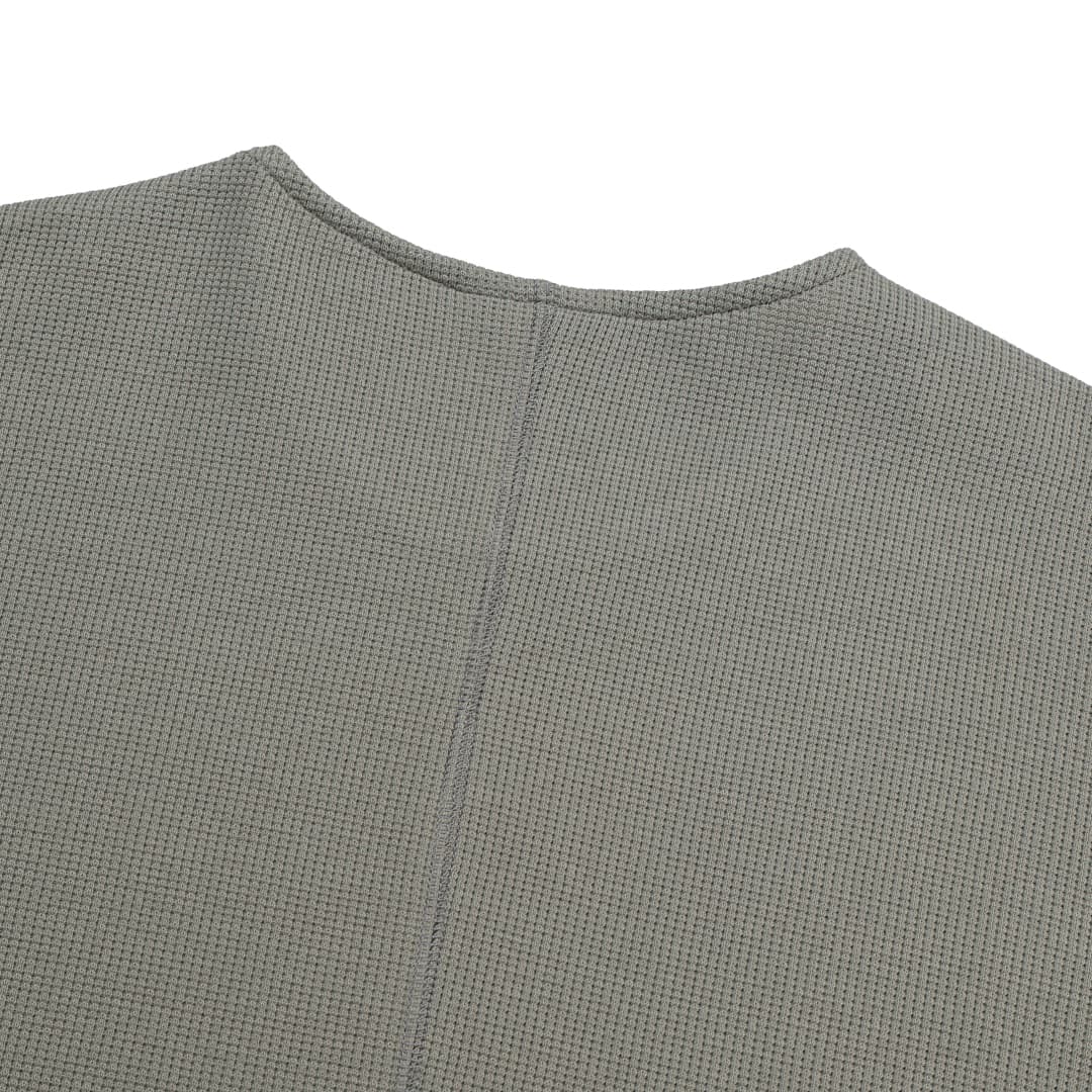 [LOGAN] Waffle Cropped Long Sleeve T-Shirt 4