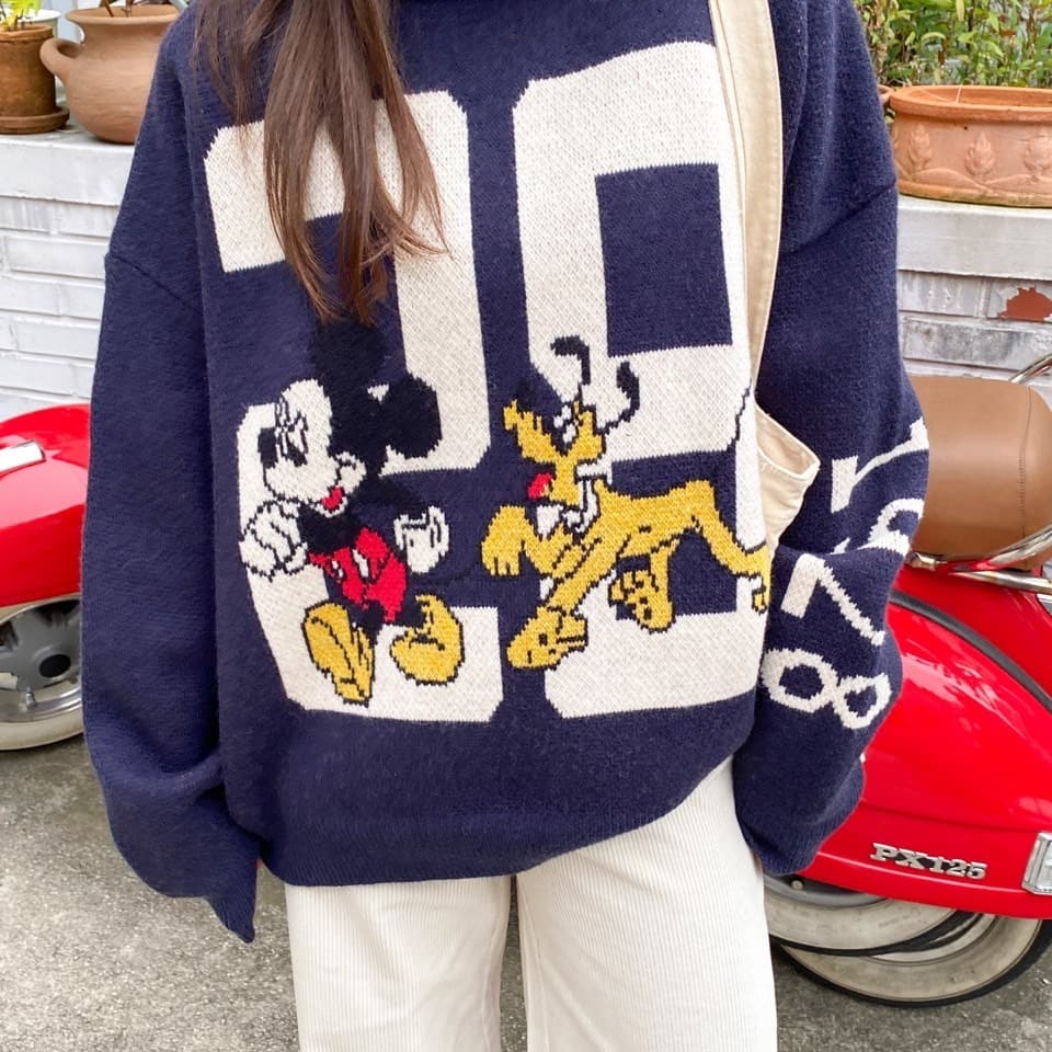 (Official Licensed Disney) [NEON FISH] 1928 Knit 1