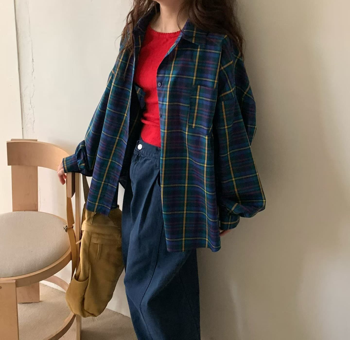 [VENTI] Vintage Checked Shirt 9
