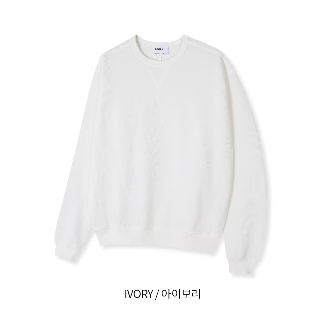 [LOGAN] Labe Waffle Sweatshirt 2