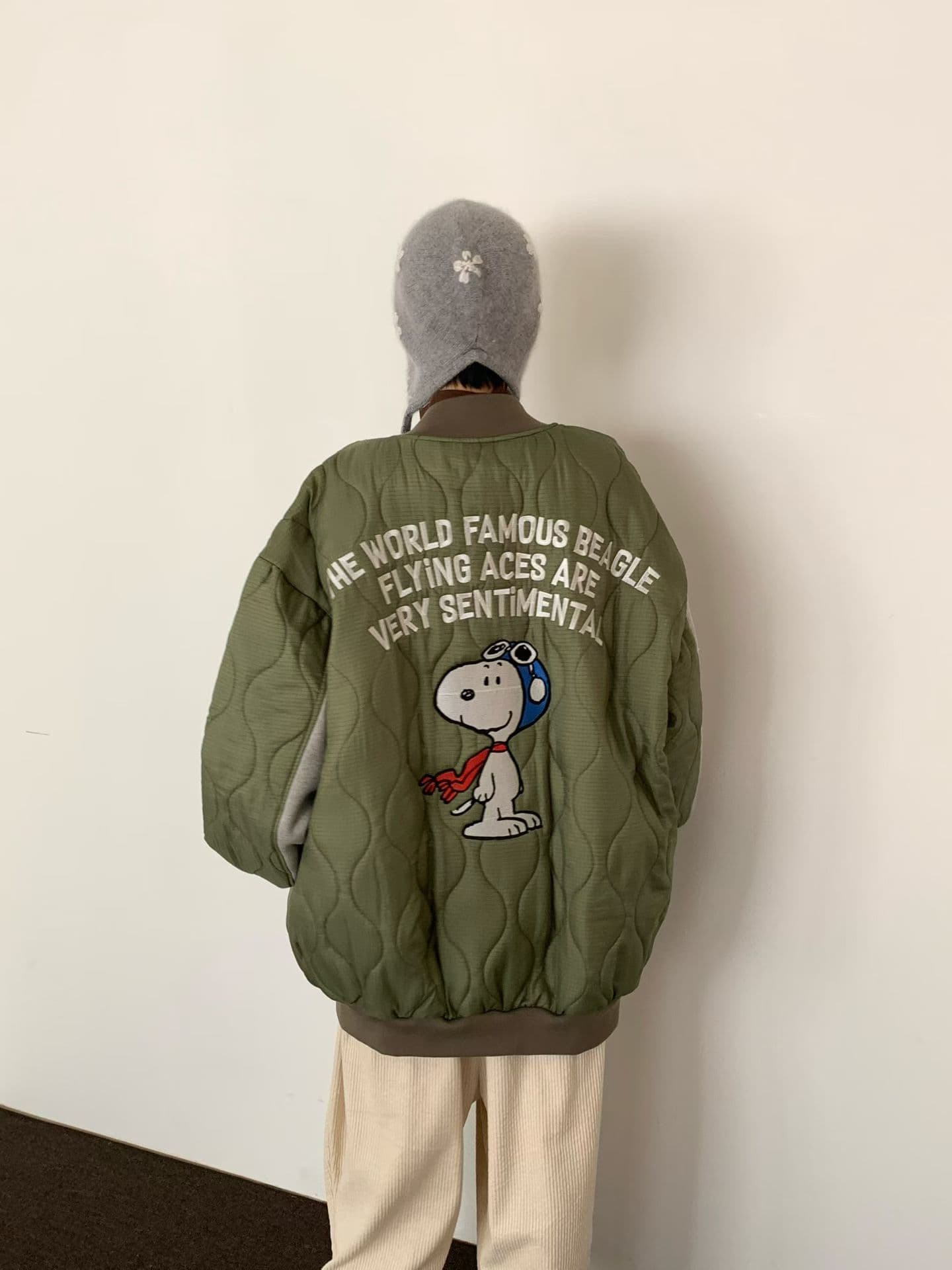 (Official Licensed Peanuts Snoopy) [VENTI] Snoopy Quilted Jumper 8