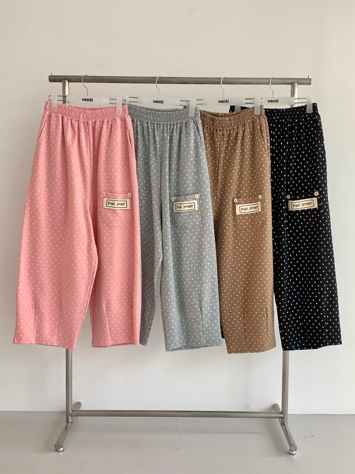 [VENTI] Polka Dot Pocket Pants 6