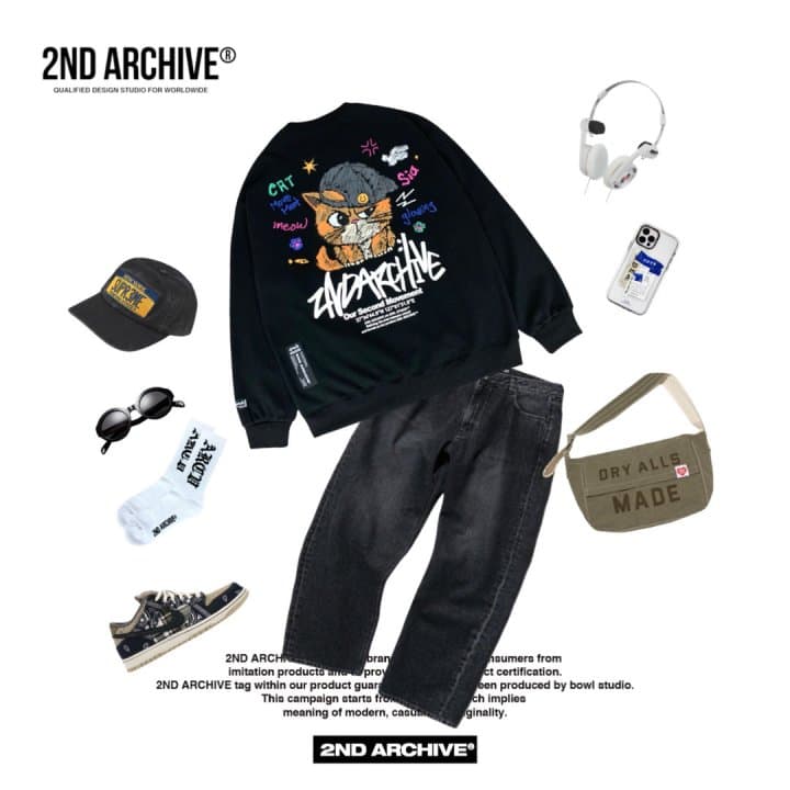 [2ND ARCHIVE] Smile Baseball Cap Cat Sweatshirt 3