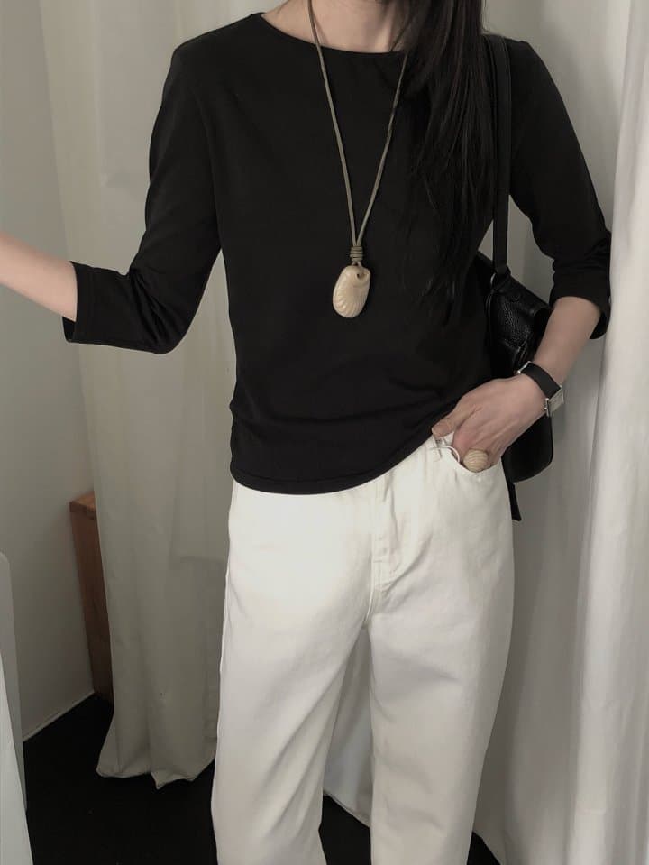 [LE BUTTER] Essential 3/4 Sleeve T-Shirt 7