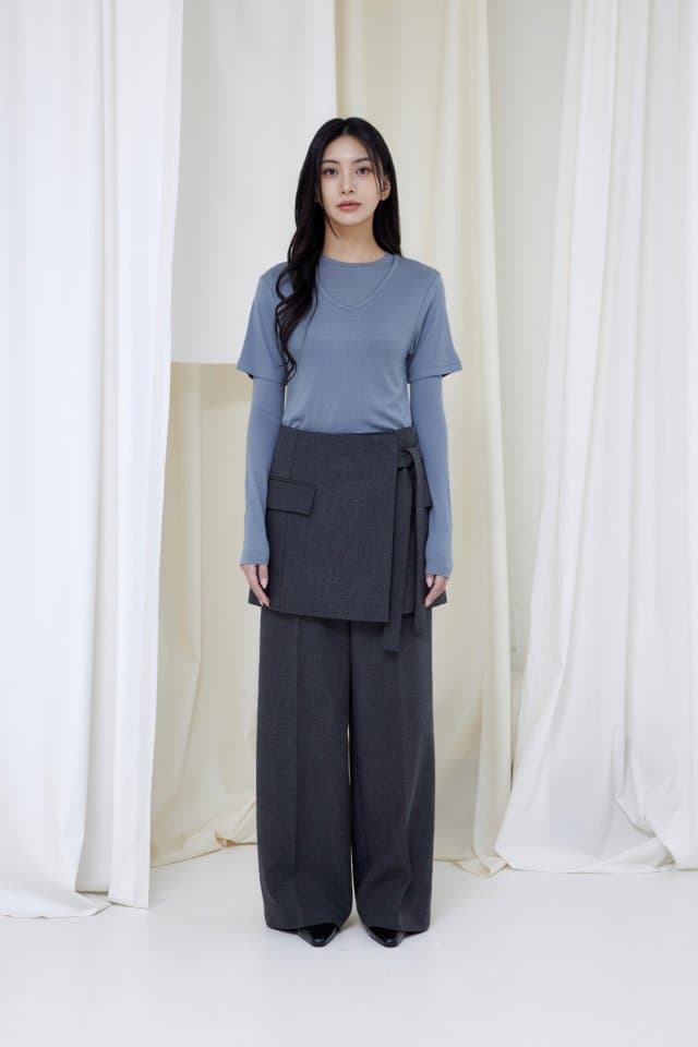 [LE:PPL] Y Wrap Pants 9