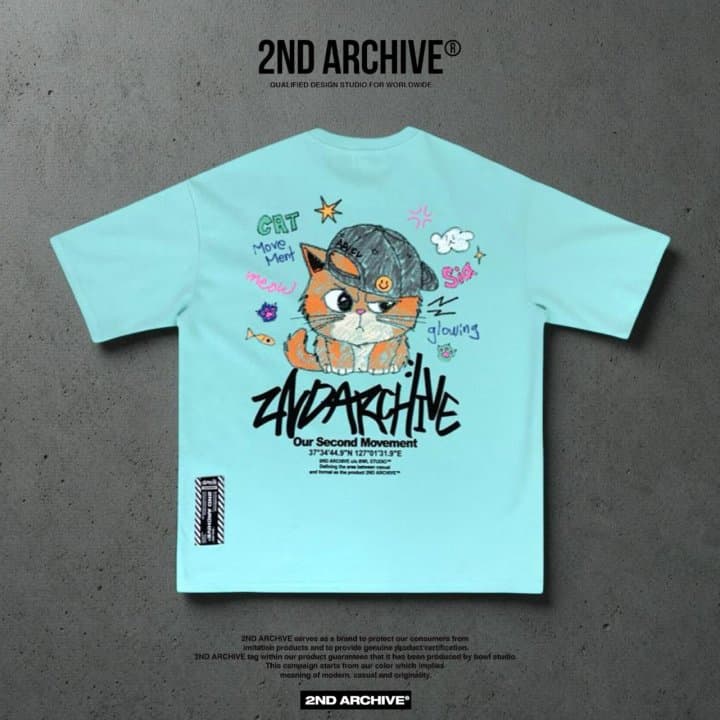 [2ND ARCHIVE] Smile Baseball Cap Cat Short Sleeve T-Shirt 7