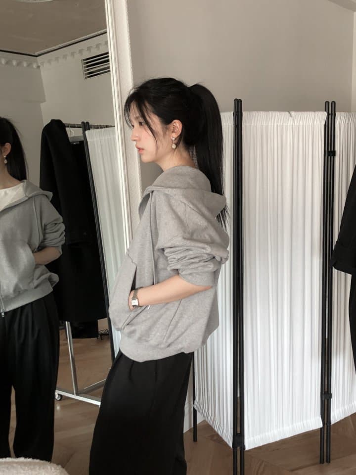 [LE BUTTER] Oversized Zip-up Hoodie 4