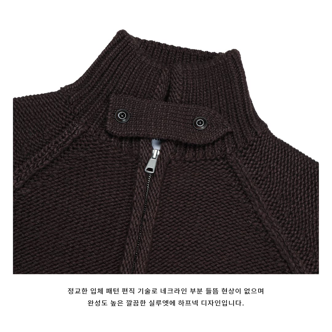 [LOGAN] Uni Knit Zip-Up Jacket 5