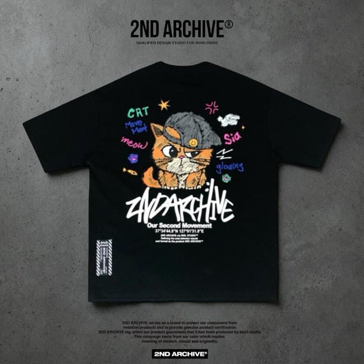 [2ND ARCHIVE] Smile Baseball Cap Cat Short Sleeve T-Shirt 8