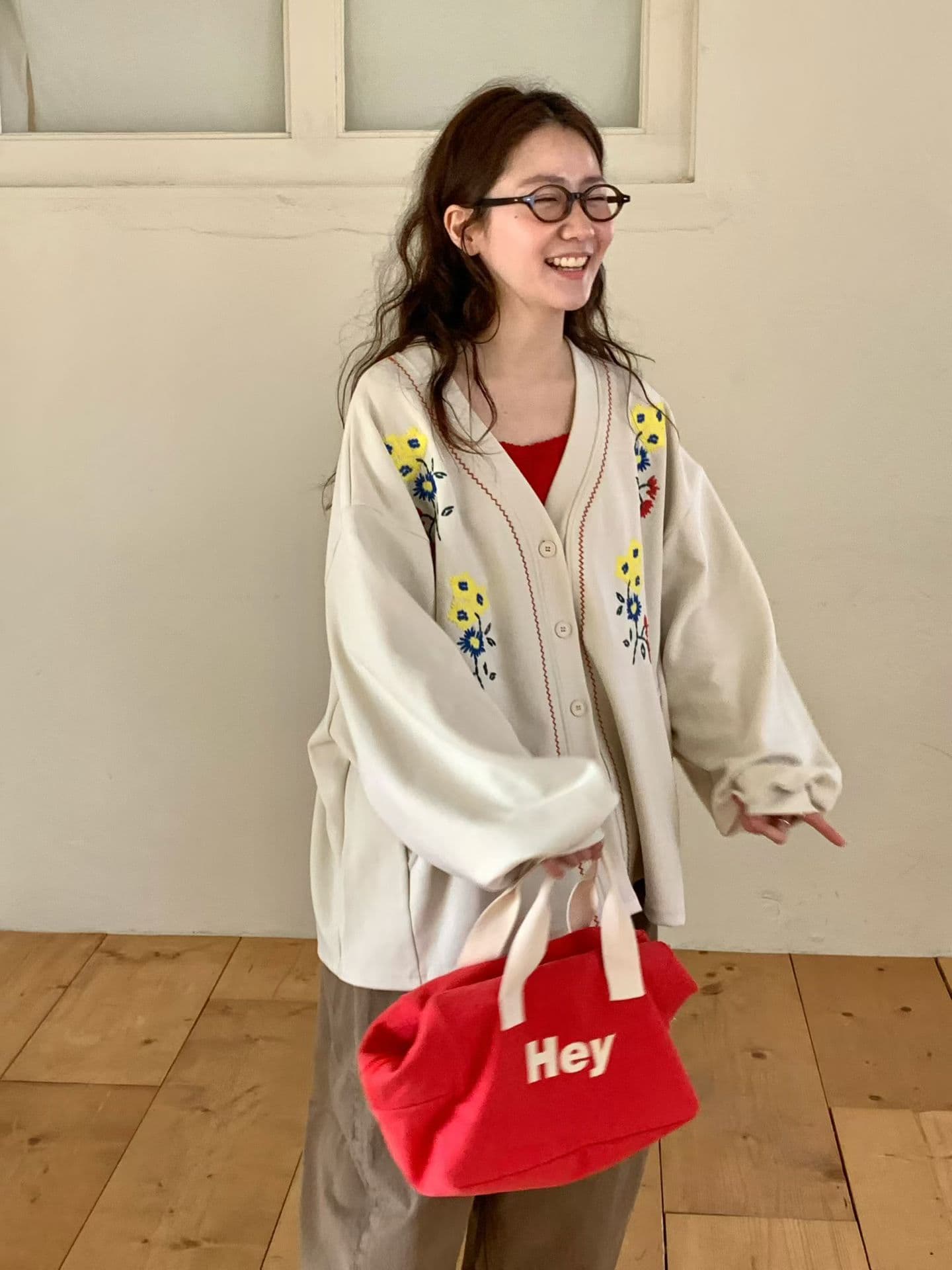 [VENTI] Floral Embroidered Cardigan 2