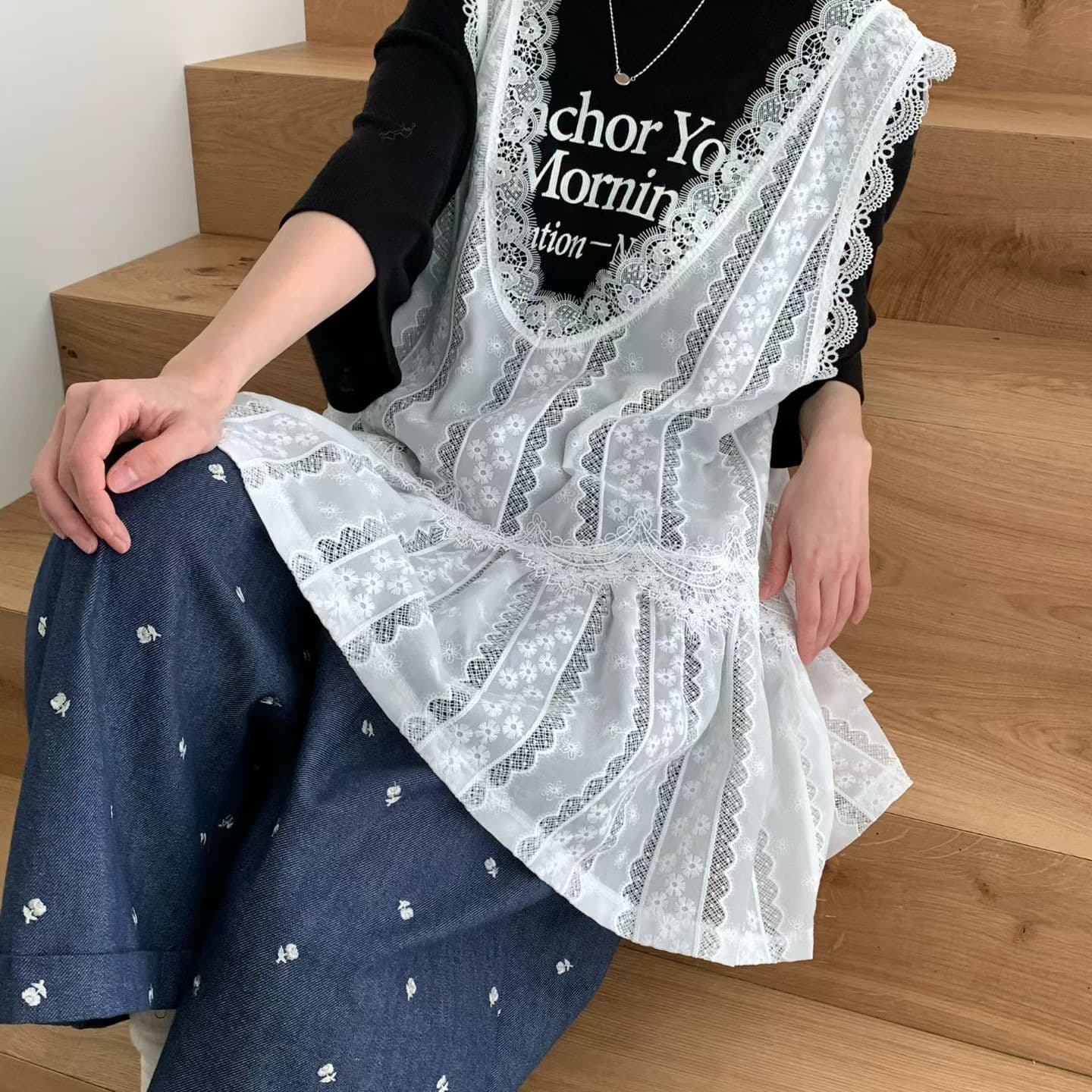 [VENTI] Week Floral Lace Dress 1