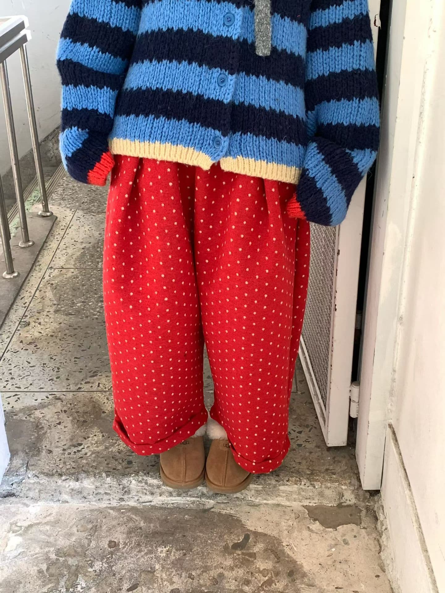 [VENTI] Dot Brushed Pants 10