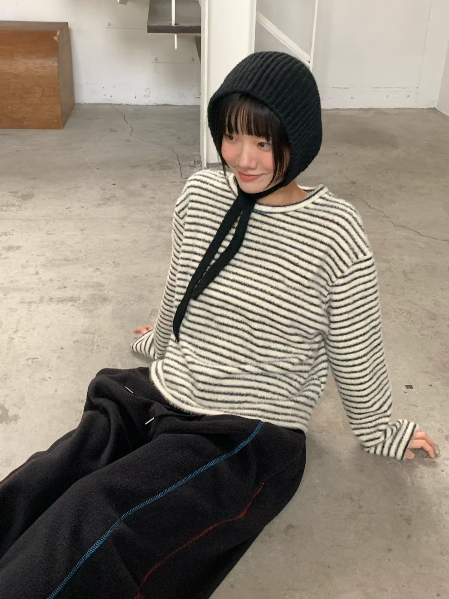 [VENTI] Hairy Striped T-Shirt 7