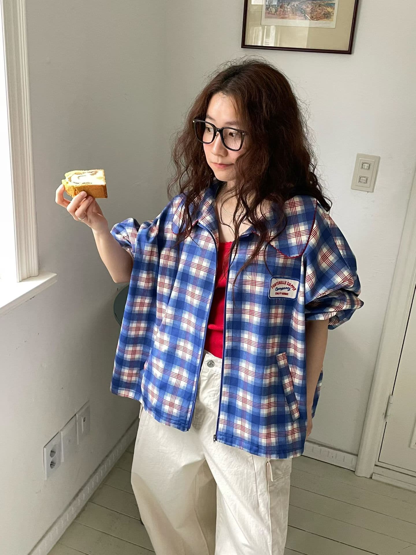 [VENTI] Crew Checked Jacket 7