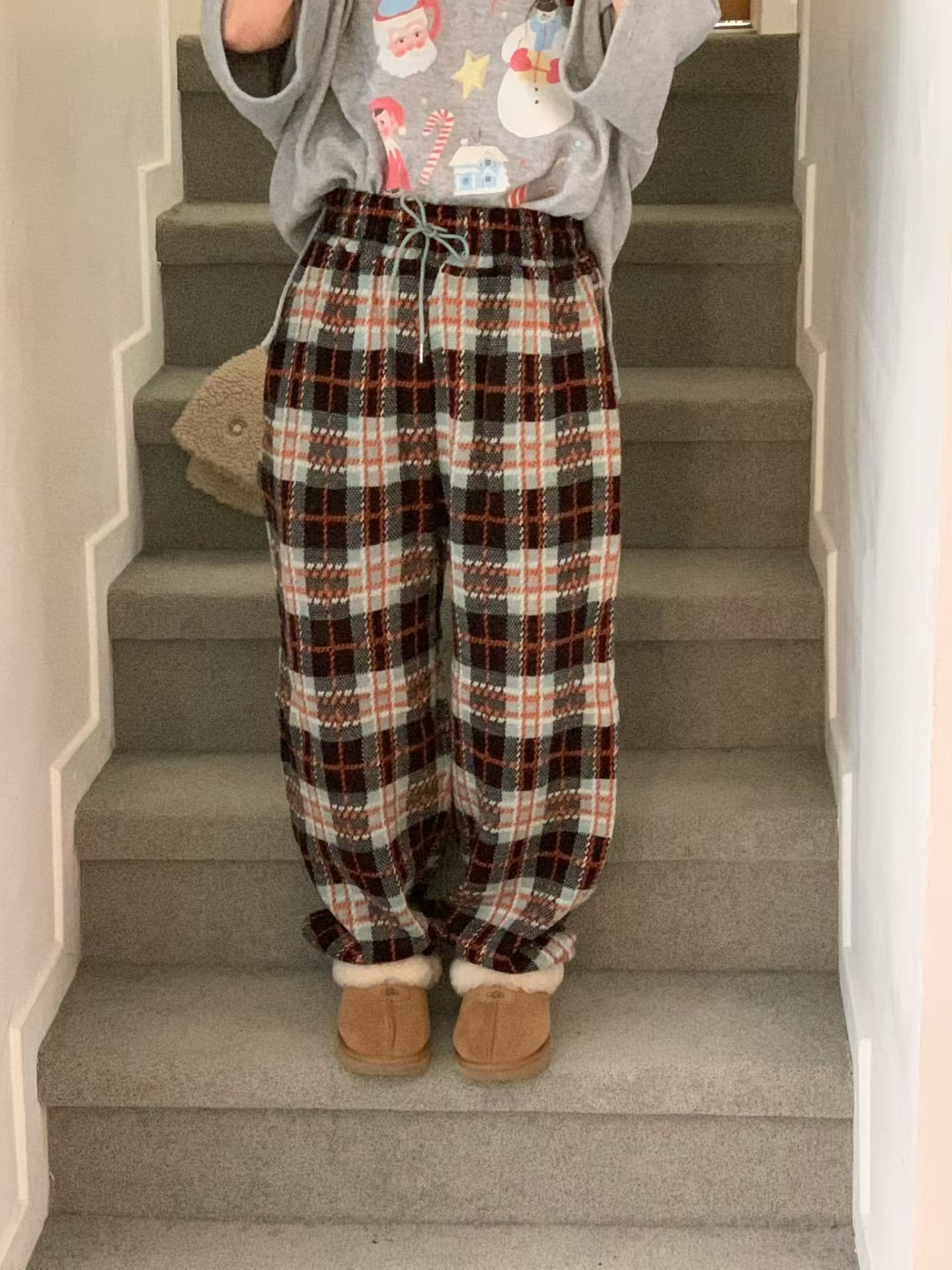 [VENTI] Pie Check Jogger Pants 7