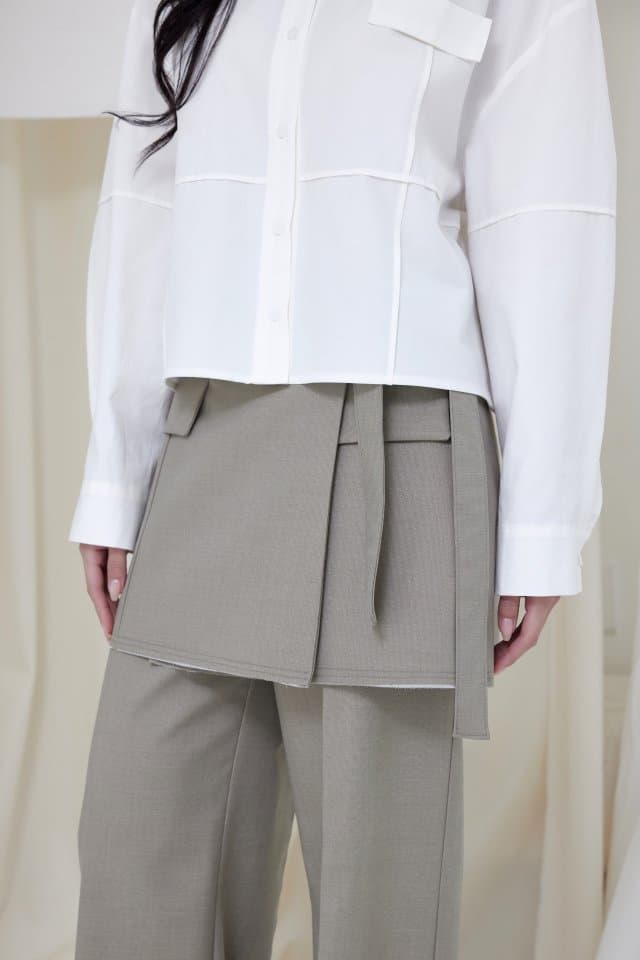 [LE:PPL] Y Wrap Pants 3