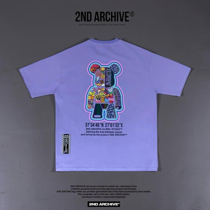 [2ND ARCHIVE] Sticker Reflective Bear Short Sleeve T-Shirt 8