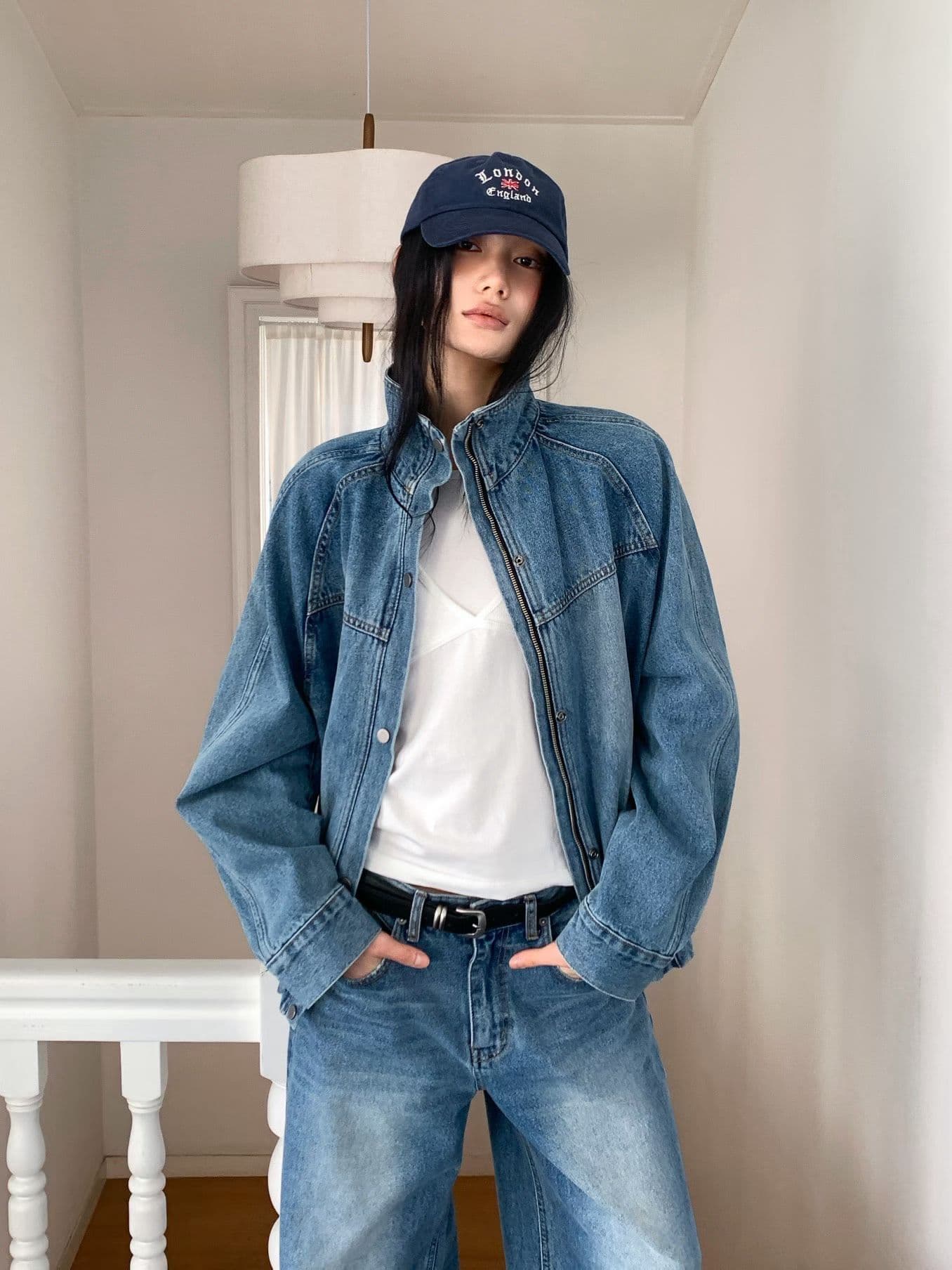 [FOUNDATION] Rough Washed Denim Wide Pants 3