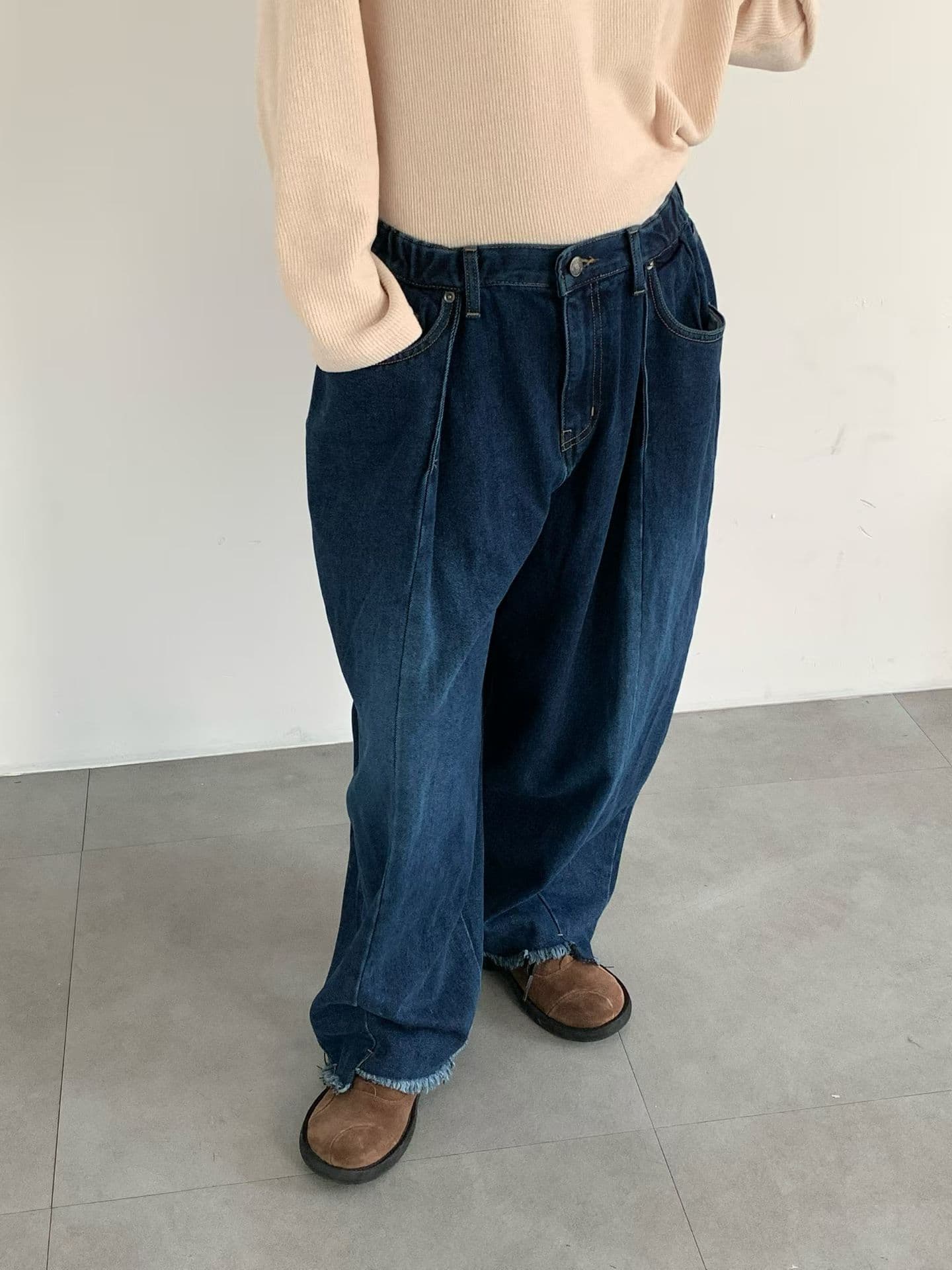 [VENTI] Peached Denim Brushed Jeans 5