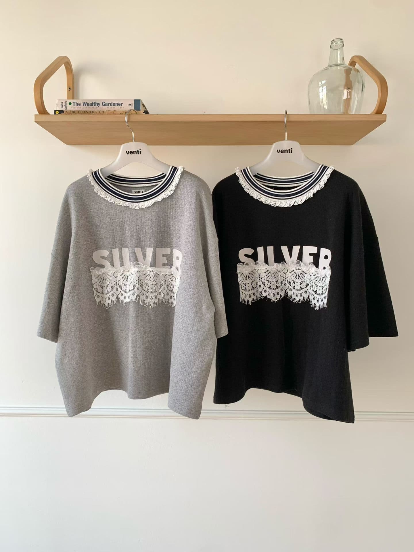 [VENTI] Silver Lace T-Shirt 2
