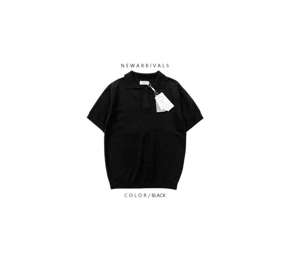 [OCEAN] Coat Booklet Open Washable Collar Short Sleeve Knit 6
