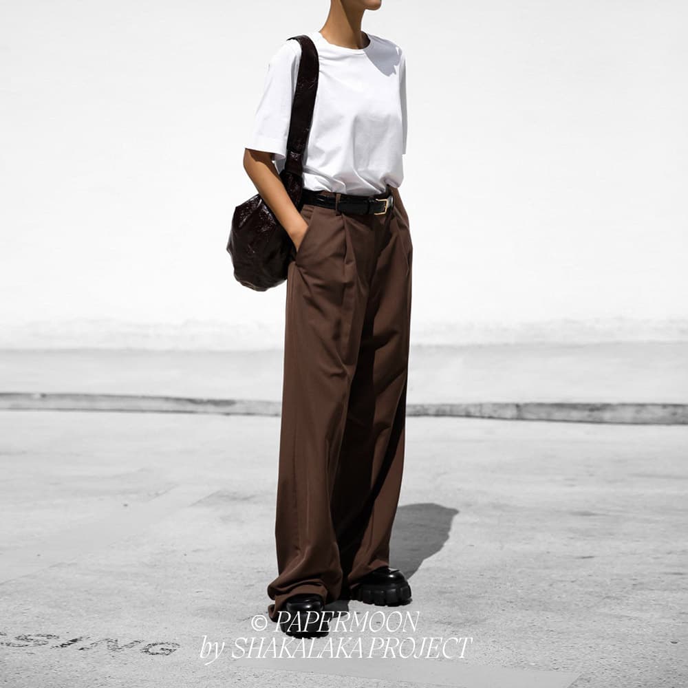 [PAPER MOON] Lux Silket Basic T-Shirt White 2