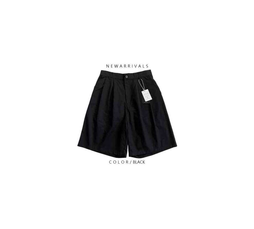 [OCEAN] Bermuda Pin Tuck Half Banding Washable Half Pants 7