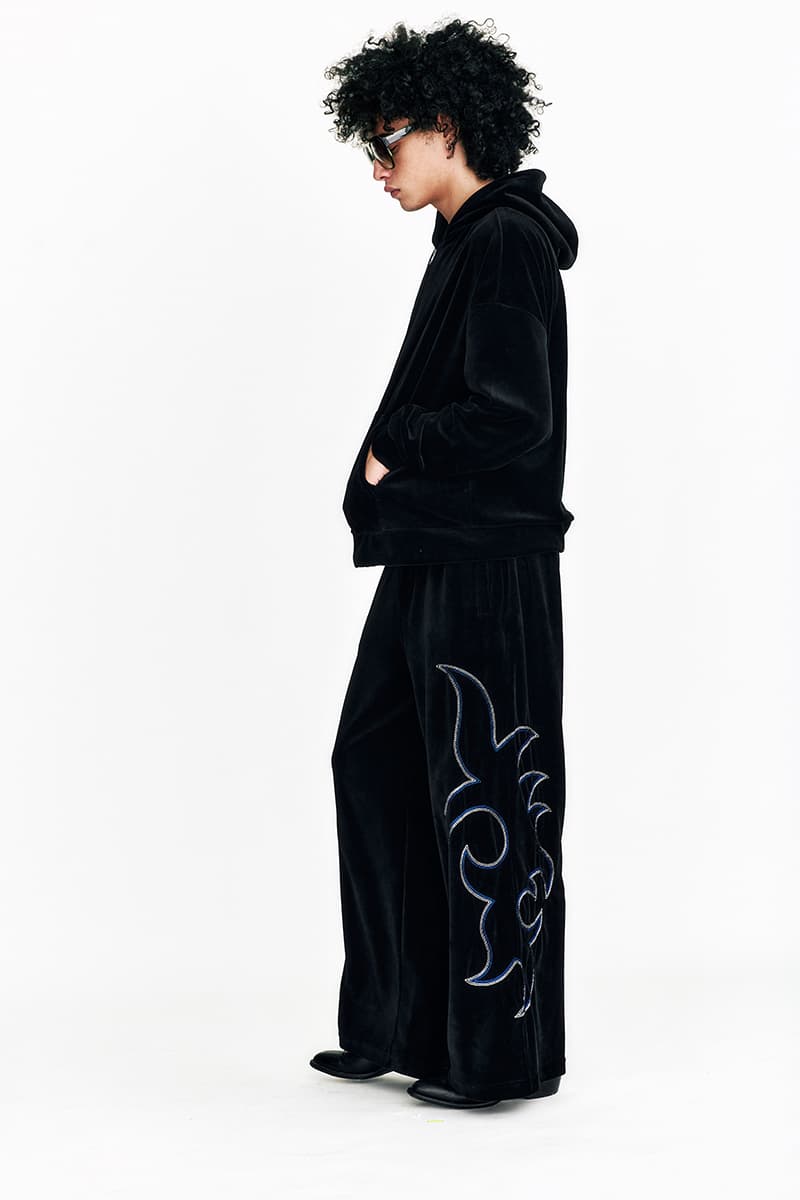 [SSERPE] WESTERN EMBROIDERY VELVET WIDE PANTS PUMA 5
