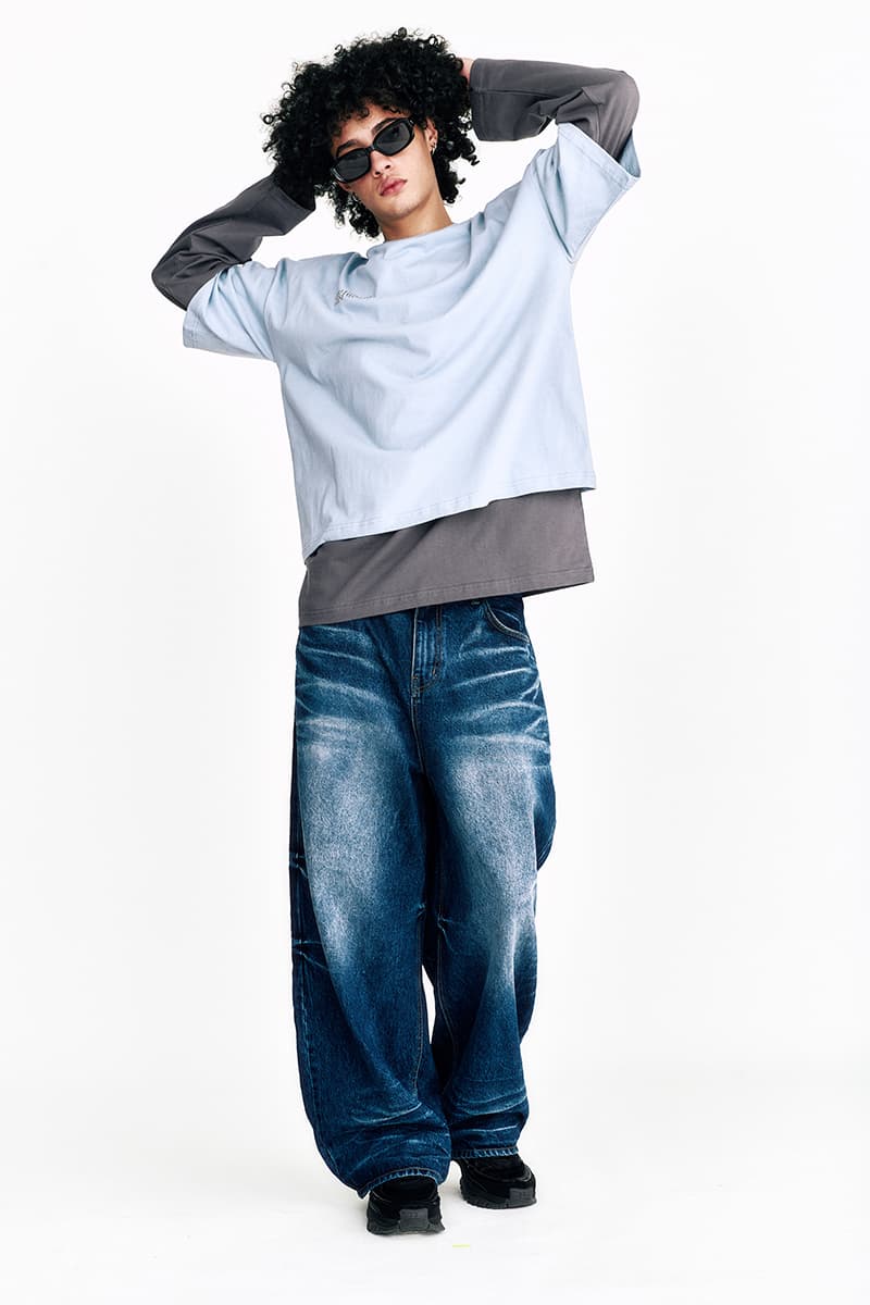 [SSERPE] STARRY NIGHT WASHED WIDE DENIM PANTS 7