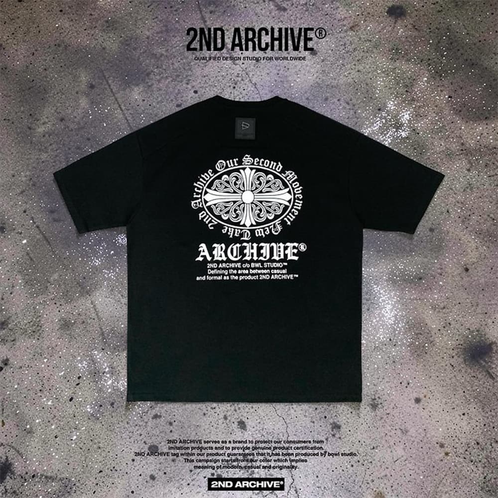 [2ND ARCHIVE] Leather Patch Cross Short Sleeve T-Shirt 3