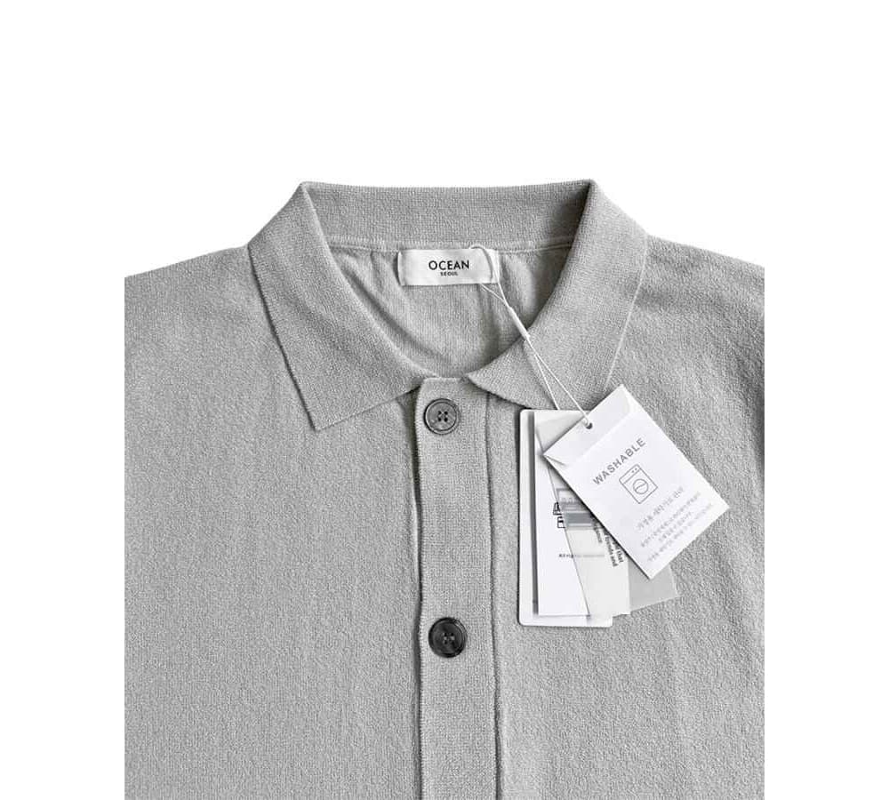 [OCEAN] Coat Boucle Washable Collar Short Sleeve Cardigan 7