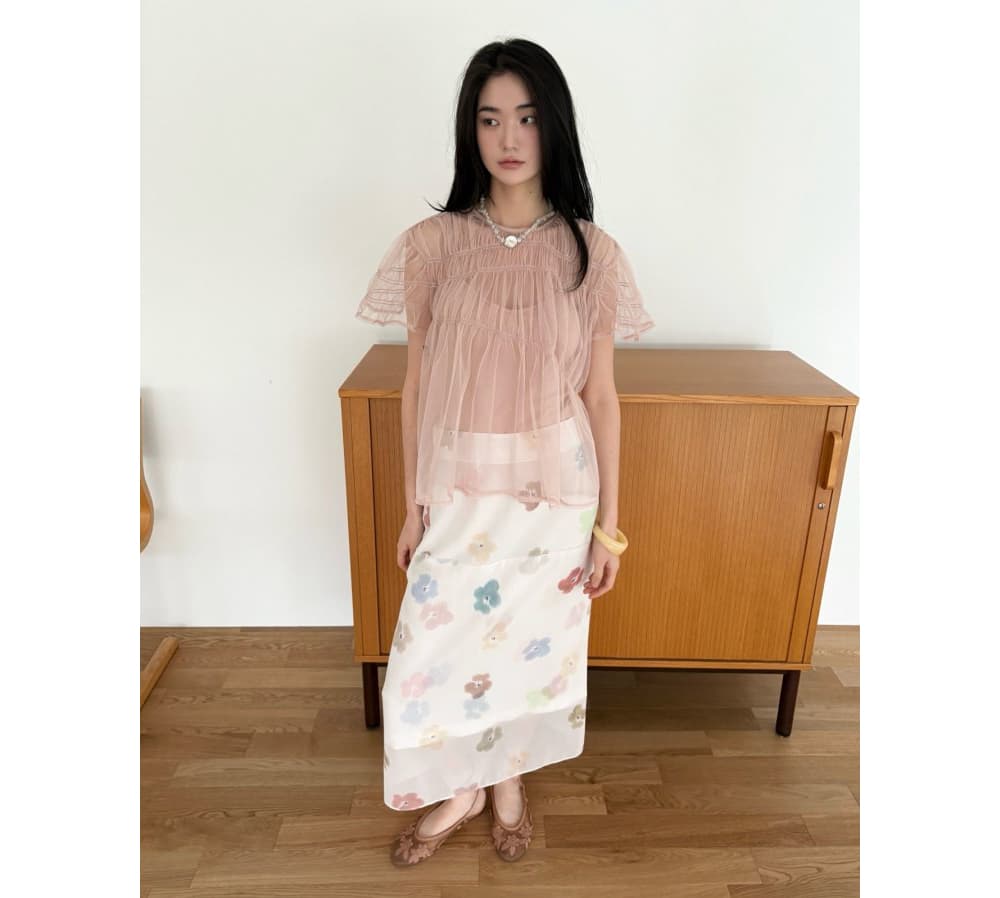 [FOUNDATION] Bli Mesh Sleeveless Blouse Set 8