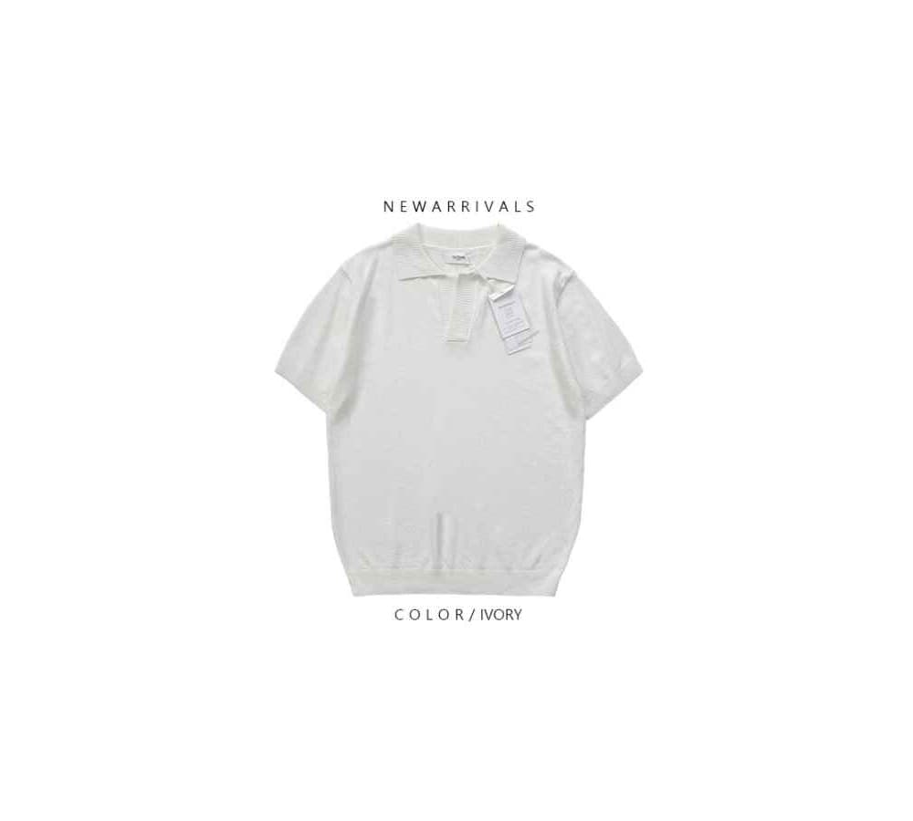 [OCEAN] Coat Booklet Open Washable Collar Short Sleeve Knit 4