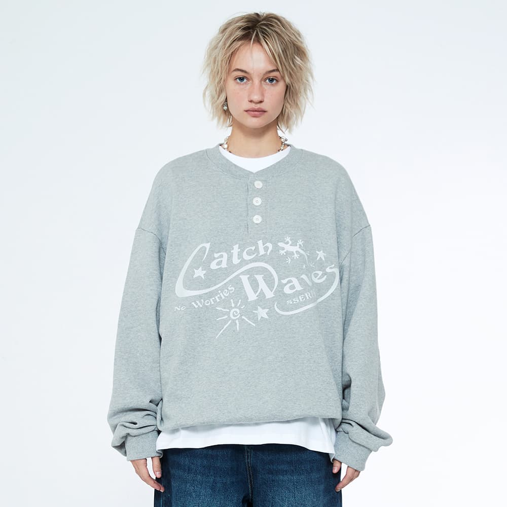 [SSERPE] CATCH WAVES HENLY NECK SWEATSHIRTS 9