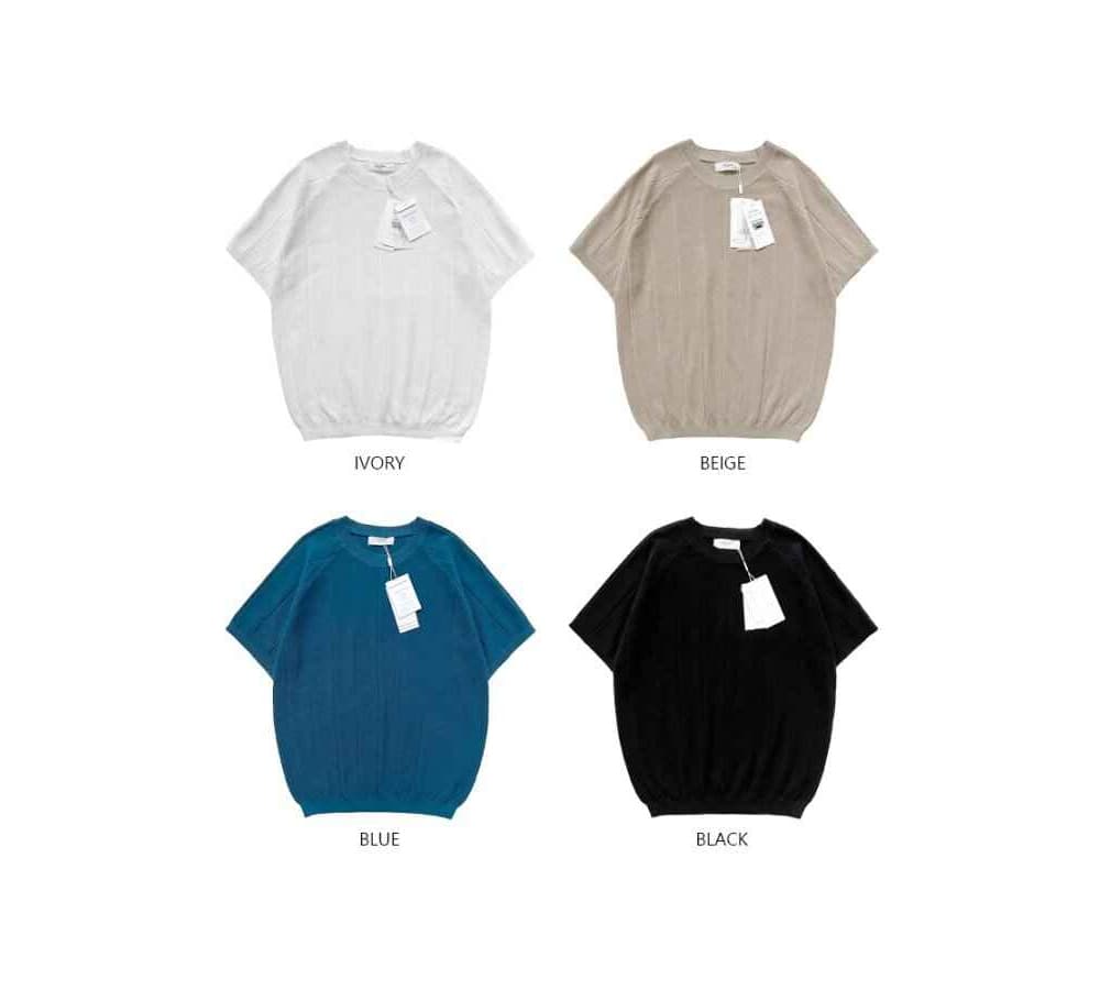[OCEAN] Washable Cordenne Nagrang Short Sleeve Knit 5