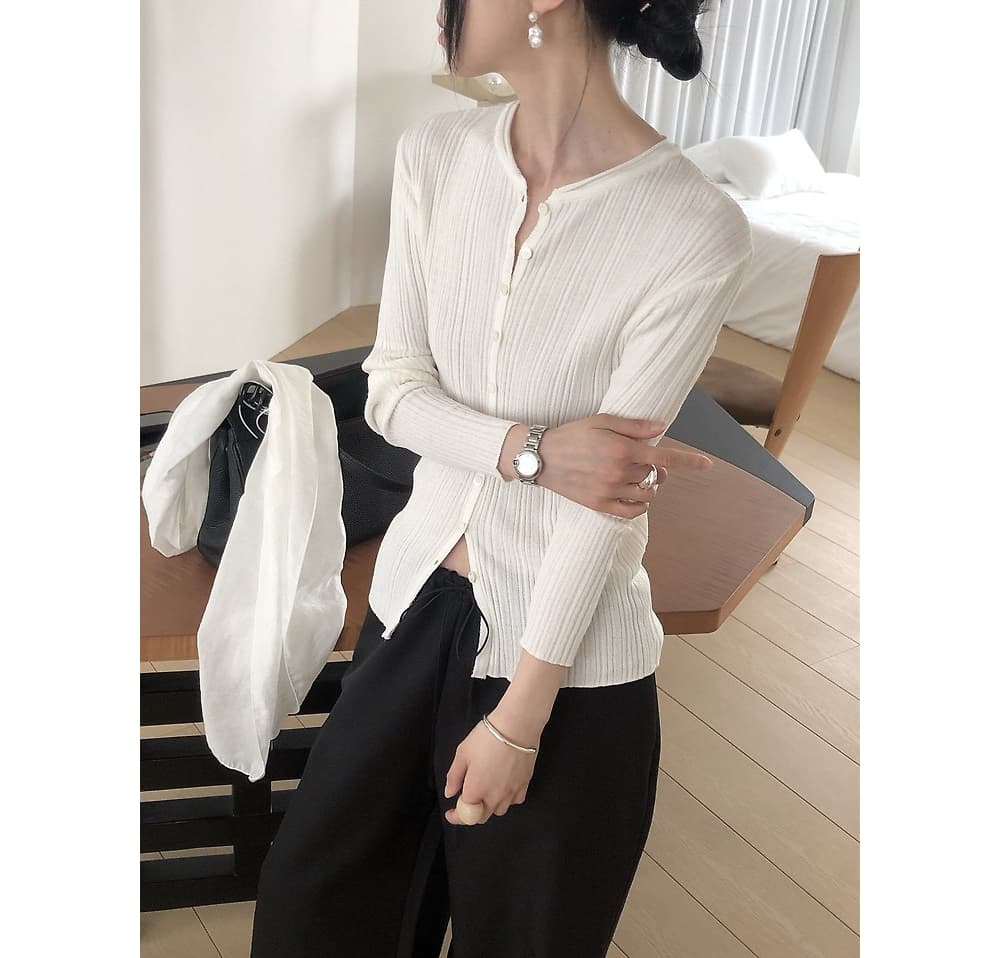 [LE BUTTER] Summer Pleated Cardigan 5