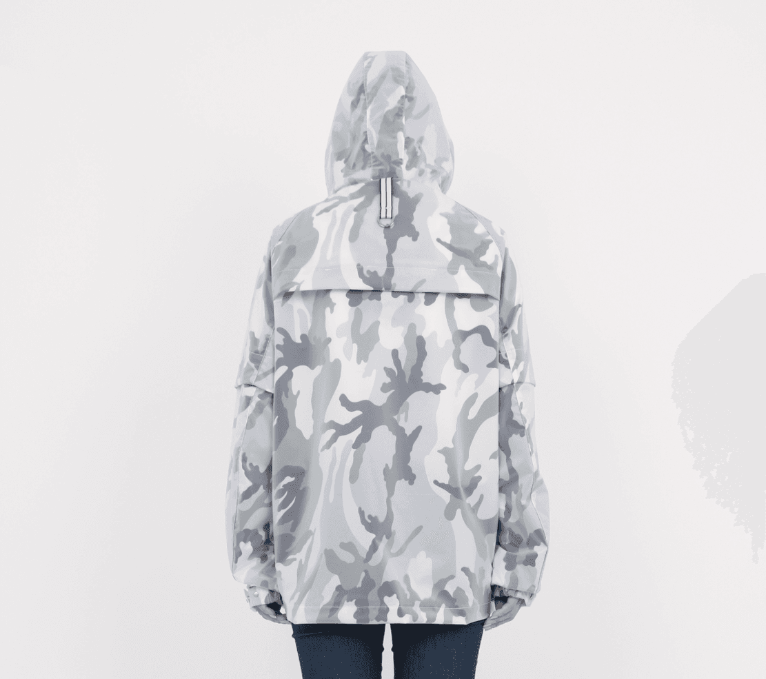 [BOHO] Rainwear long top White 3