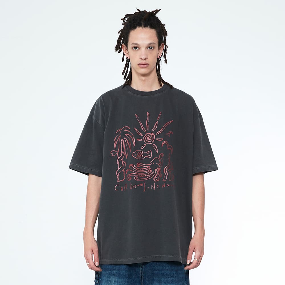 [SSERPE] CAST DREAMS NO WORRIES PIGMENT HALF SLEEVE T 2