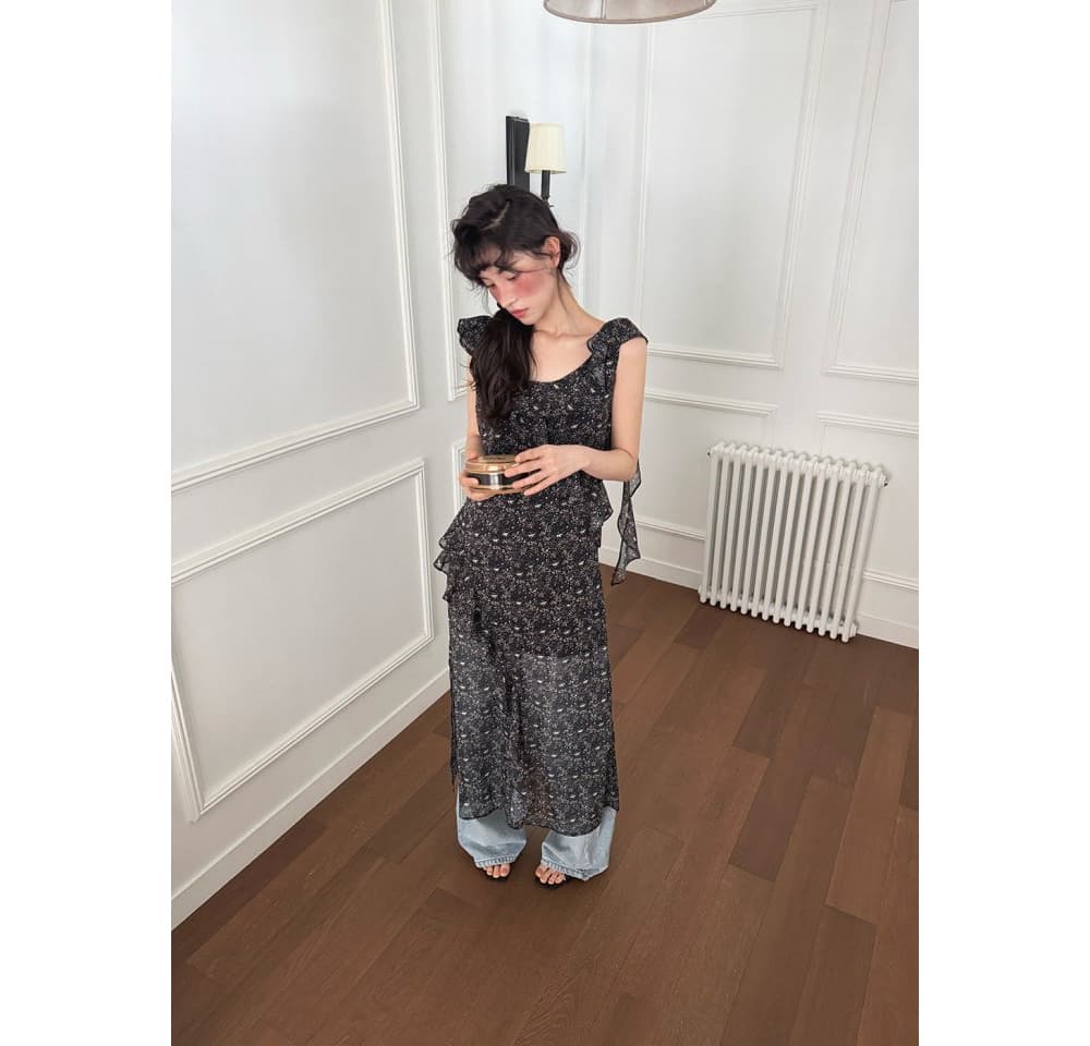 [FOUNDATION] Emma Lovely Flower Chiffon Dress 5