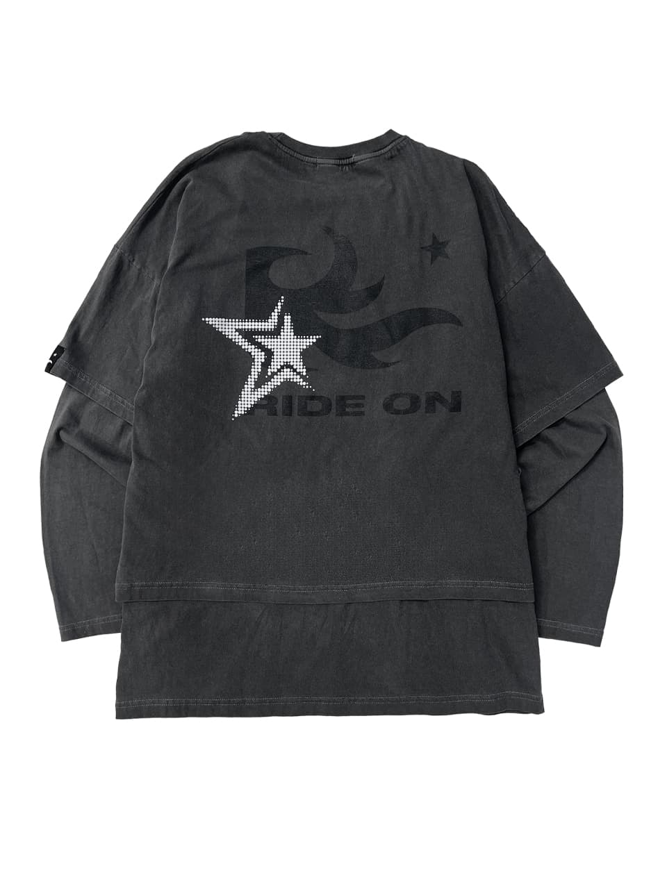 [SSERPE] FLAME STAR LAYERED LONG SLEEVE T PIGMENT 7