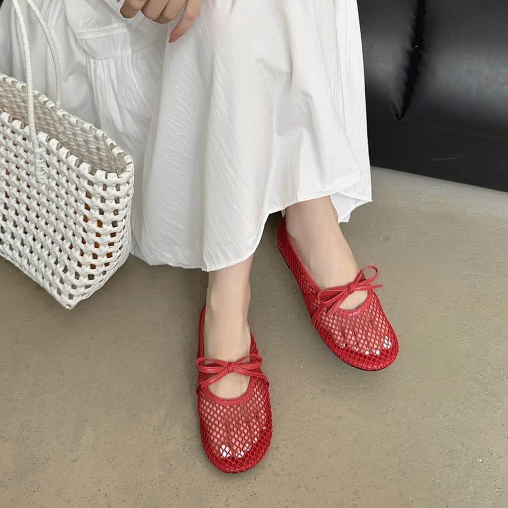 [RUNA MARTIN] 299-6 Ribbon Mesh Mary Jane