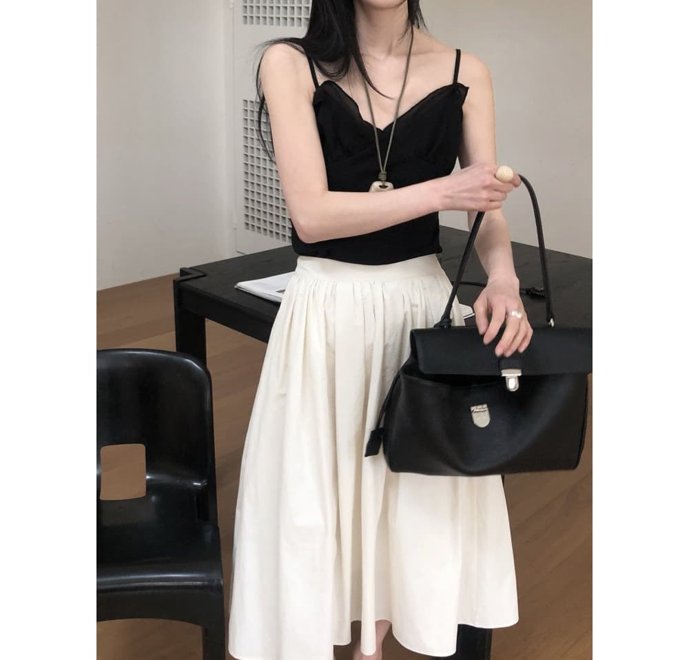 [LE BUTTER] Frill Slub Blouse 2
