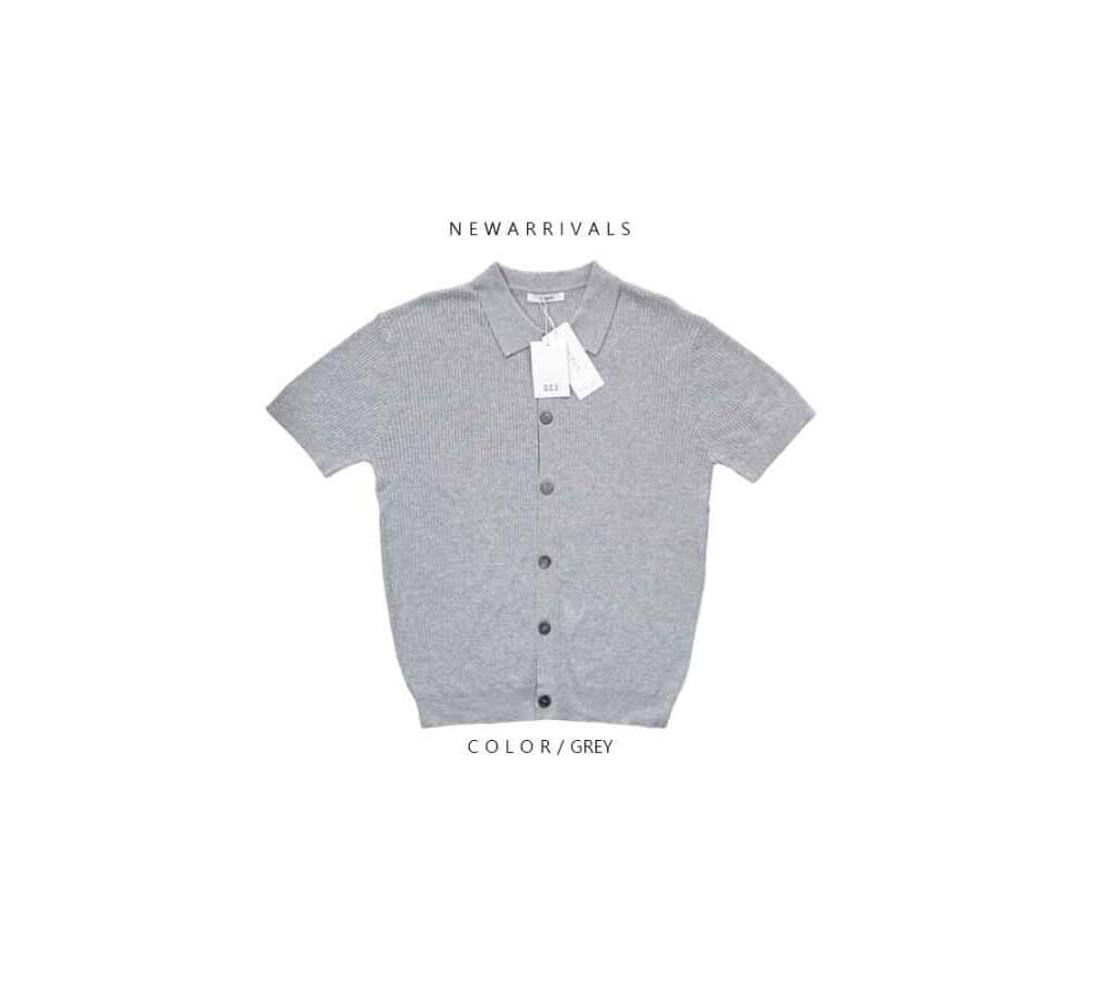 [OCEAN]Taylor Collar Short Sleeve Cardigan 4